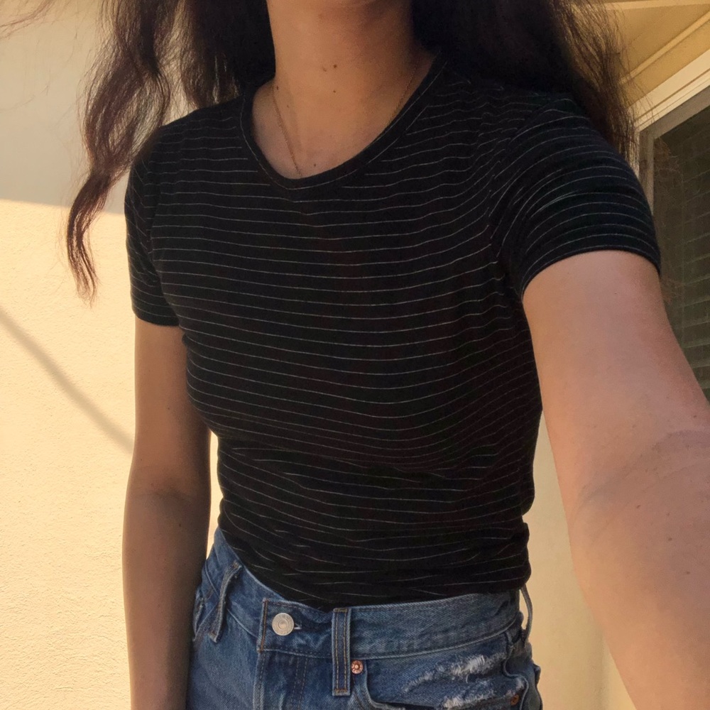 Fitted Black T Shirt